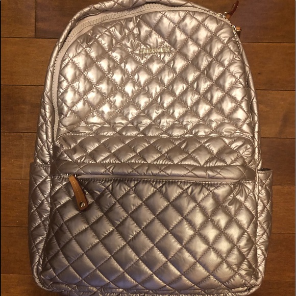 mz wallace rose gold backpack